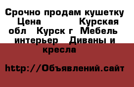 Срочно продам кушетку › Цена ­ 5 000 - Курская обл., Курск г. Мебель, интерьер » Диваны и кресла   